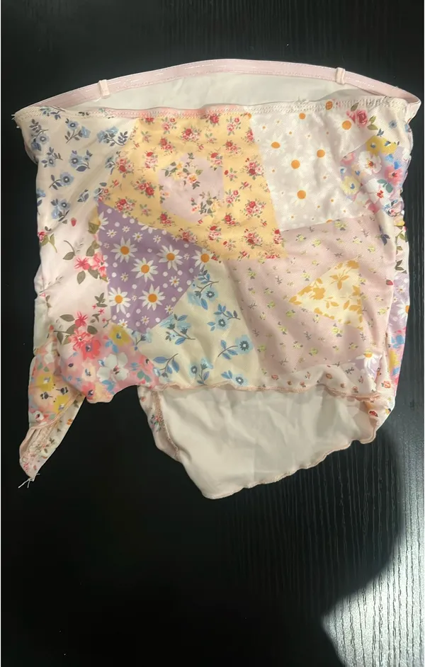 Floral Strapless Top Pink - Image 2