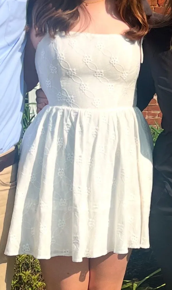Altar'd State (no longer sold) white mini eyelet dress - Image 3
