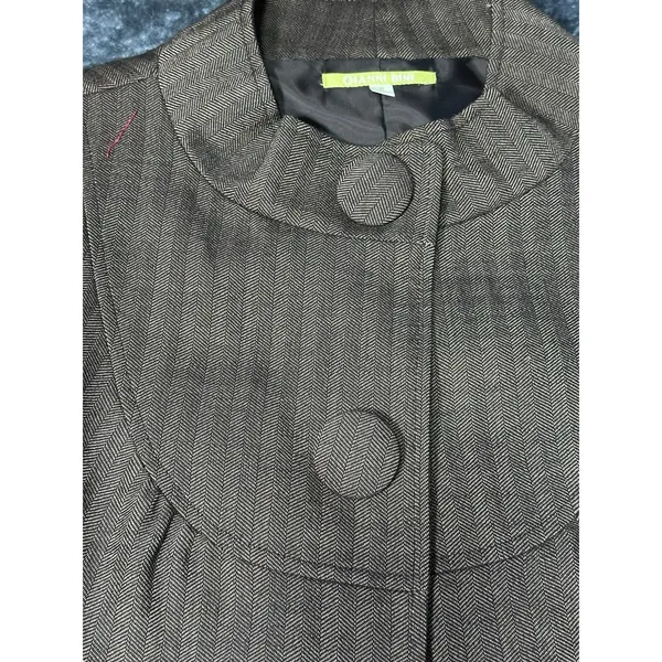 Gianni Bini Herringbone Wool Blend Cropped Jacket - Size M - Image 4