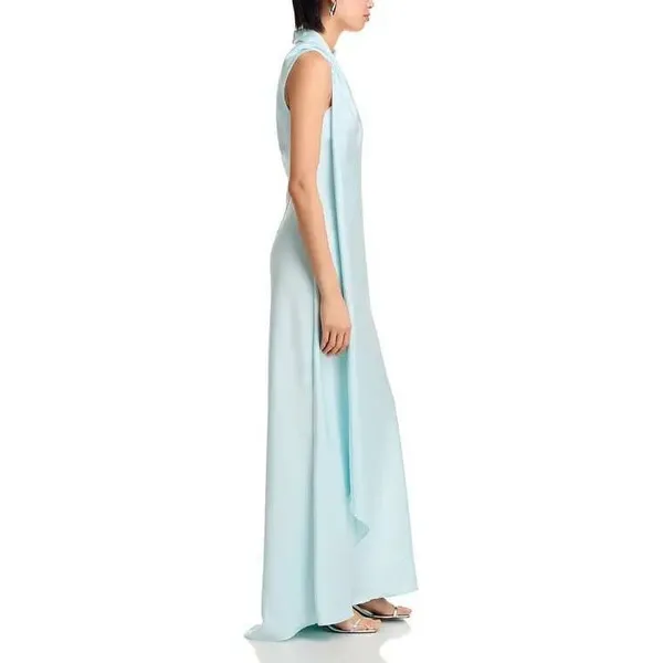 AQUA Long‎ Scarf Bias Cut Gown Size 12 - Image 4