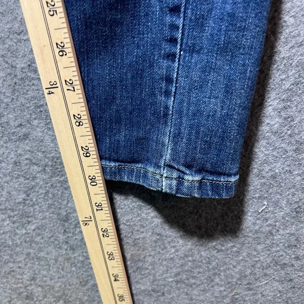 Levis 524 Too Superlow Skinny Jeans Medium Wash Blue Vintage Y2K Size 7M - Image 3