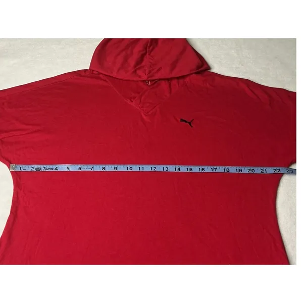 Puma Red Dry‎ Cell V-Neck Hoodie Pullover Top Womens XL - Image 6