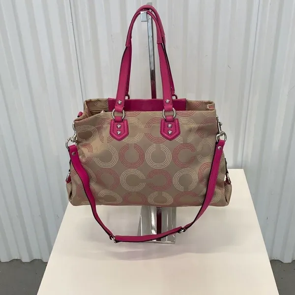Coach, Ashley dotted OP art canvas, shoulder bag - Image 3