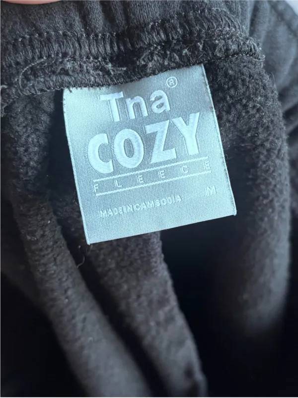 Cozy Fleece Jogger Pants Black Size M - Image 3