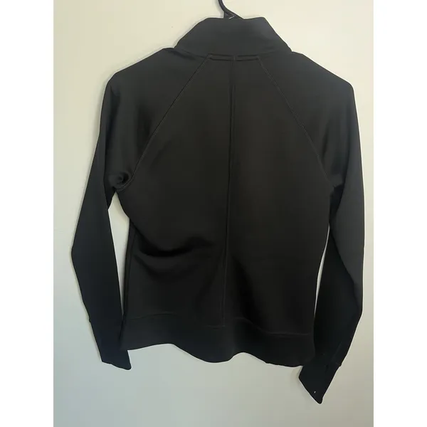 Second Skin Wm Med Black Full Zip Thumb Holes‎ Outdoor Hiking Athletic Campcore - Image 2