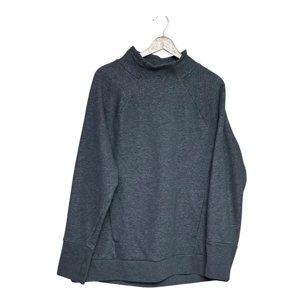 Fabletics Gray‎ Mock Neck Long Sleeve Sweatshirt Pullover Top XL - Image 3