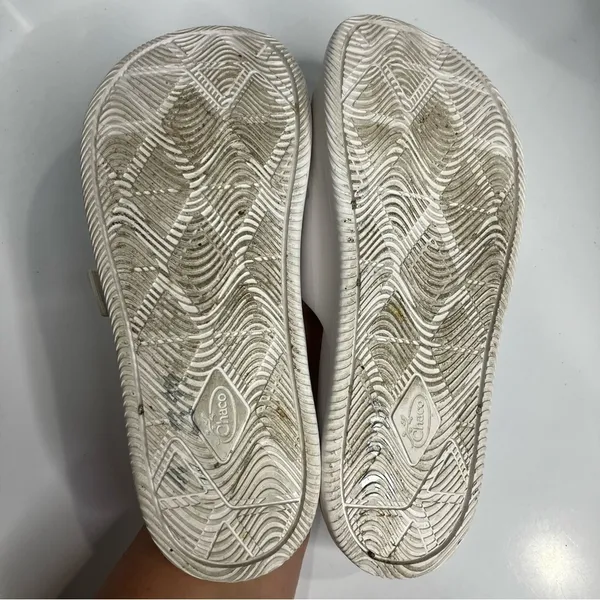 Chaco chillos slides sandals all‎ white size 10 - Image 7