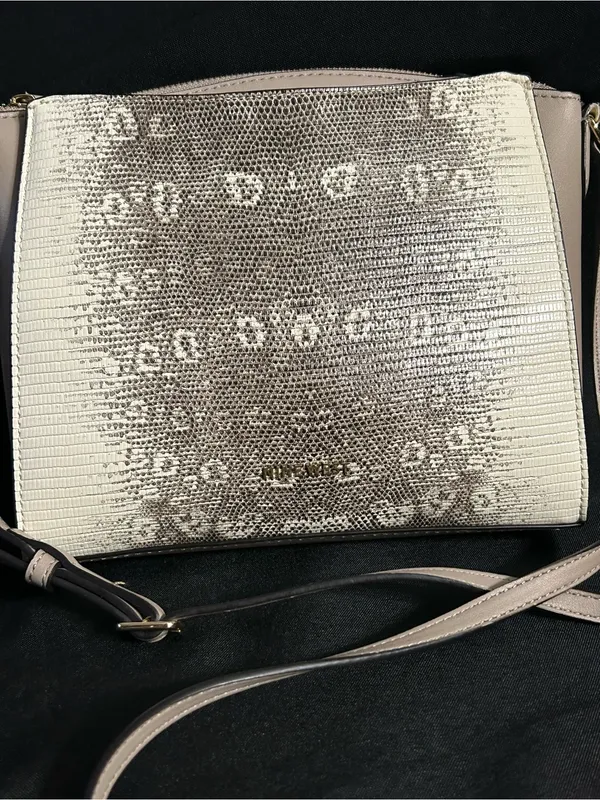 Nine West Women’s Taupe & Cream Crossbody Shoulder Bag - Image 3