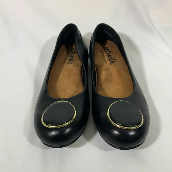 Softwalk Sonoma Halo Leather Ballet Flat Shoes S2257-001 Womens 8 Black Stylish‎ - Image 3