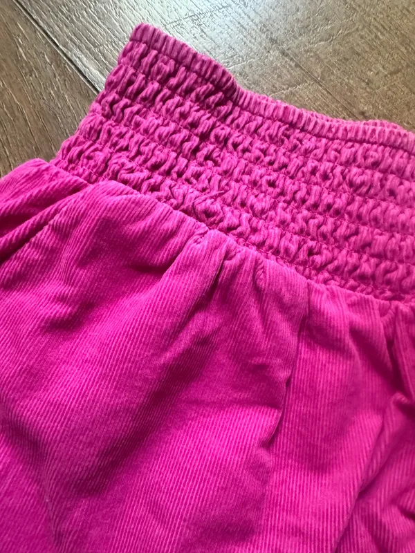 Target Hot Pink Micro Corduroy Smocked Pull-On Shorts | Size Small - Image 4