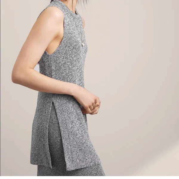 Aritzia Wilfred XS Palmier Tunic Sleeveless Knit Marled Sweater - Image 5