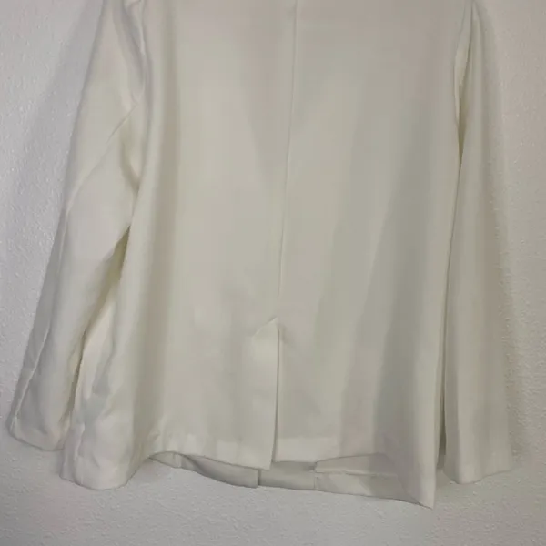 Lush Clothing Cream Blazer with Wooden Buttons size M - Image 4