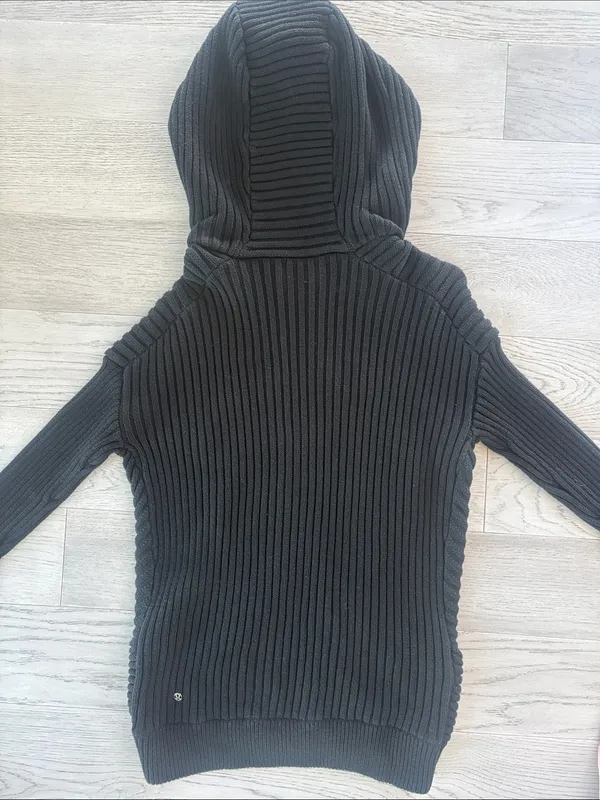 Lululemon Embrace Black Knit Scuba Hoodie Size 8 - Image 7