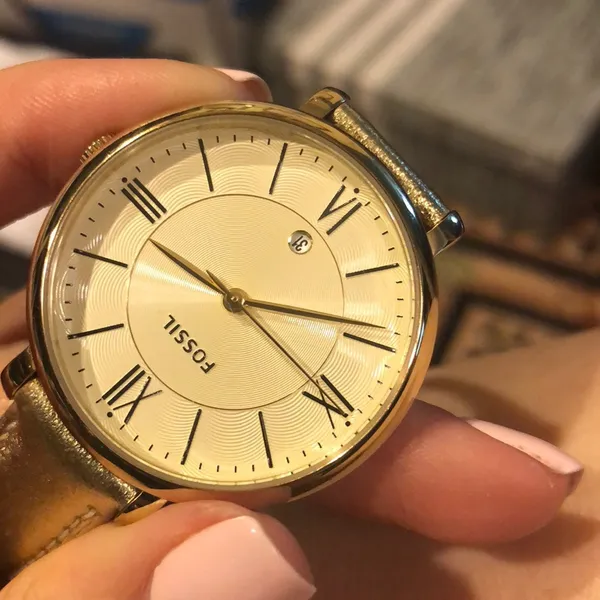 Gold Fossil watch - Image 5