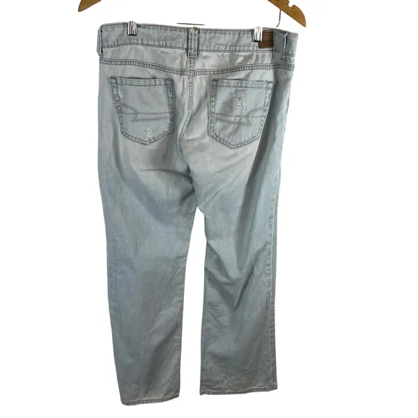 American‎ Eagle Outfitters Womens Jeans Light Wash Distressed Boyfriend Size 8 - Image 4