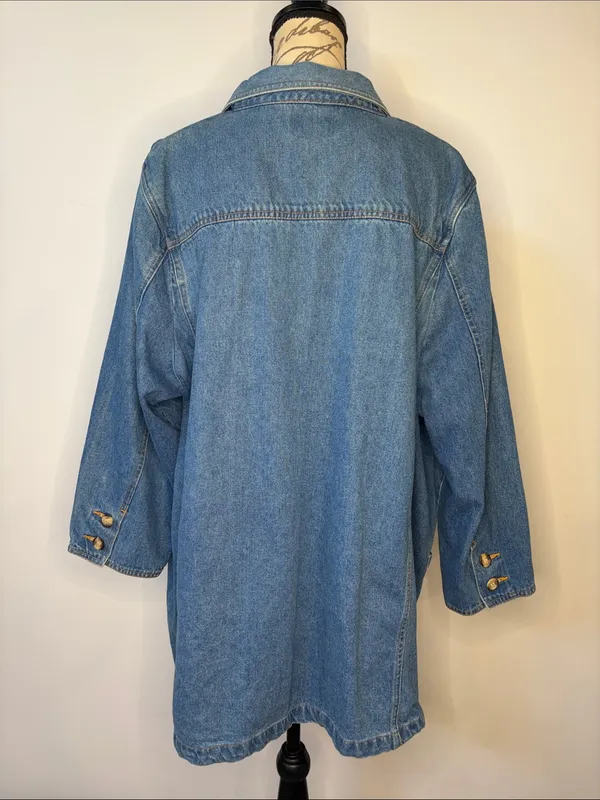 Gitano vintage 80’s 90’s oversized denim blazer L/XL see measurements no tags - Image 2