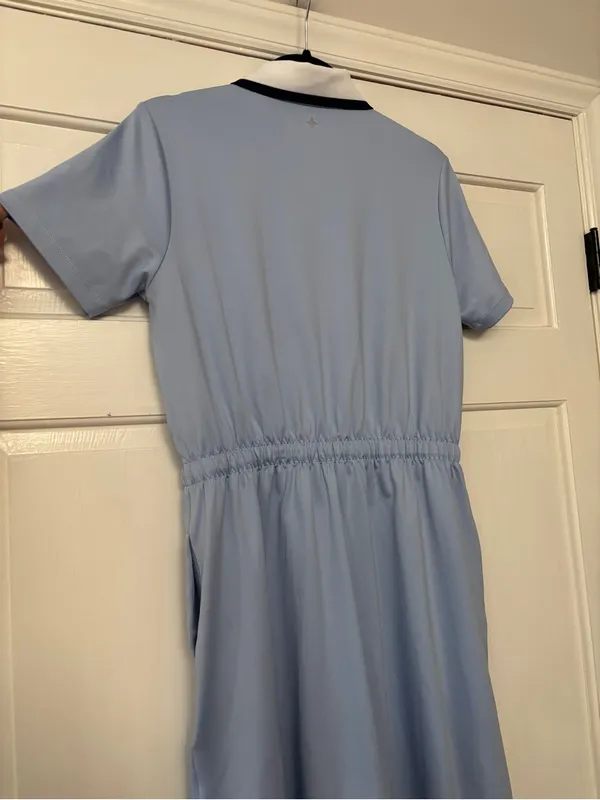 Tuckernuck Light Blue Short Sleeve Performance Jersey Alcott Golf Dress Medium - Image 12