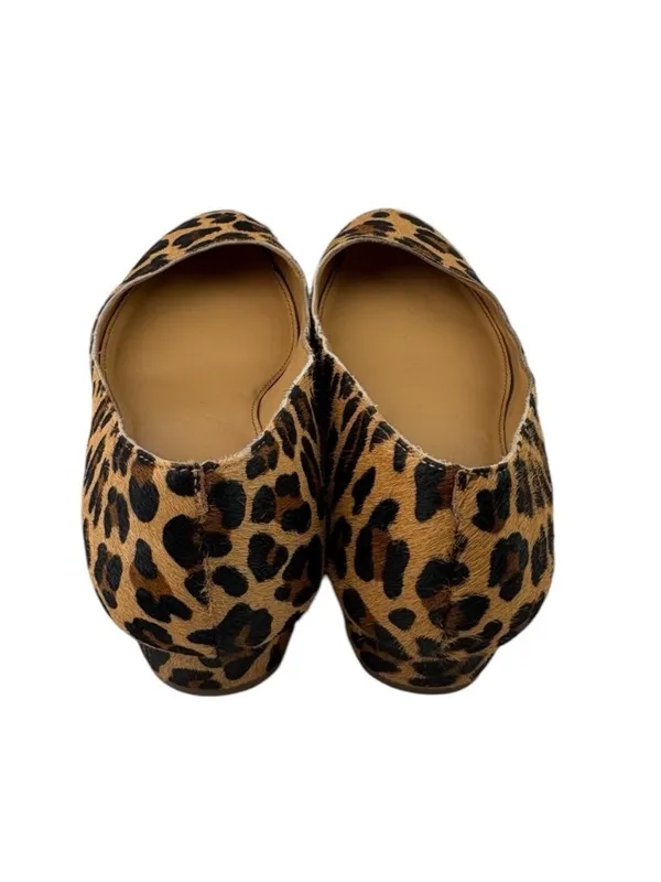 J. Crew Lily Flats Womens Size 7 Leopard Print Calf Hair Low Heel Acadamia - Image 8