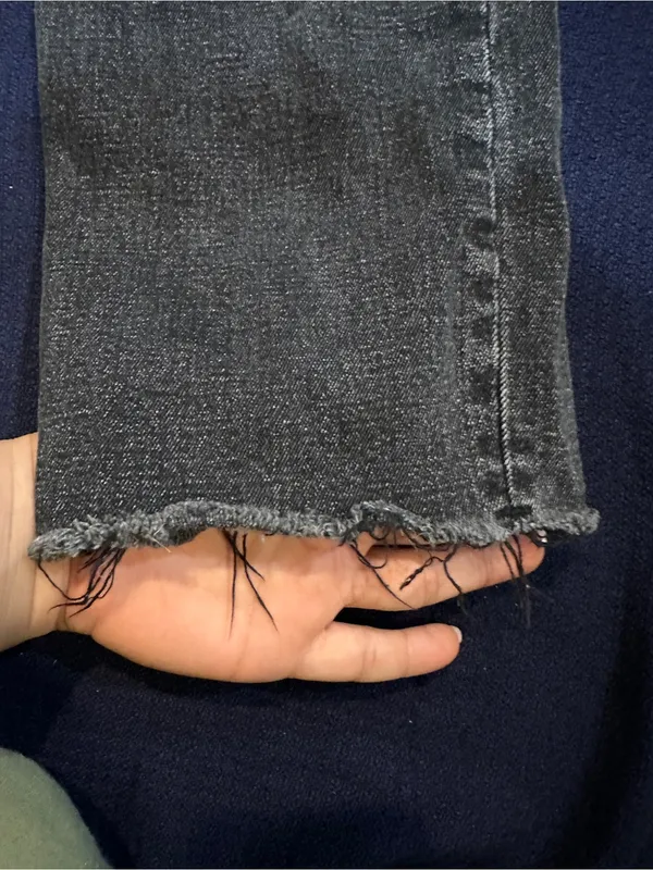 Black Washed Straight-Leg Jeans - Image 7