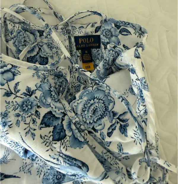 Floral Polo Ralph Lauren Teen Dress with hair tie - Image 2