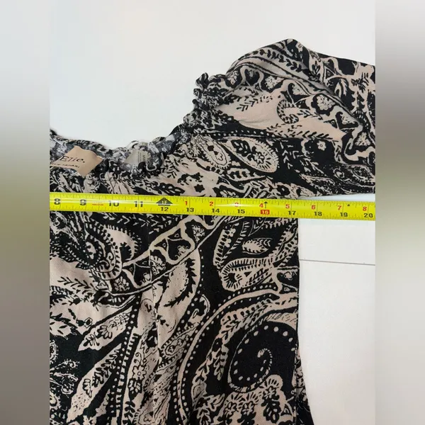 Elie Tahari Paisley Viscose off-the-shoulder blouse Top Size M - Image 10