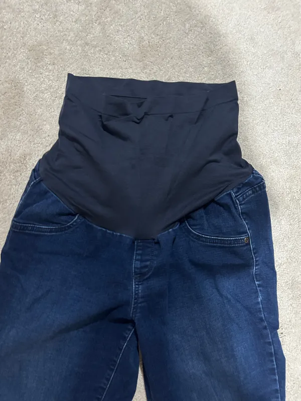 Aglow Women’s Dark Blue Maternity Jeggings - Image 2