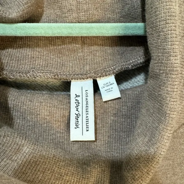 & Other Stories Taupe Turtleneck Women’s Cotton‎ Sweater Dress Sz S - Image 6
