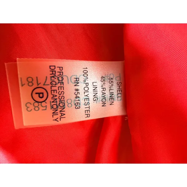 NWT Calvin Klein Fire Red Linen Blend Pintuck Fit & Flare Dress 10 CD8M1583 - Image 7
