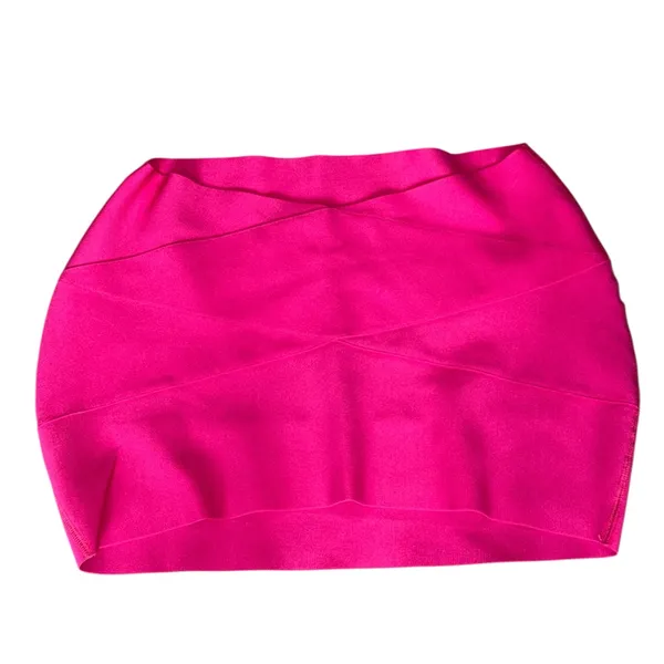 NWT SKIMS KNIT SWIM MINI SKIRT In Magenta Pink Stretch SZ-3X - Image 6