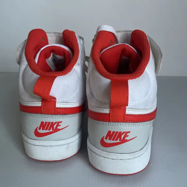 Nike Court Borough Mid 2 White Orange Sneakers Youth 5.5Y Women’s 7 - Image 6