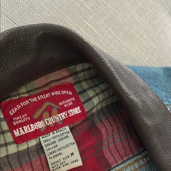 RARE Vintage 90s Marlboro Trucker Jean Jacket - Image 8