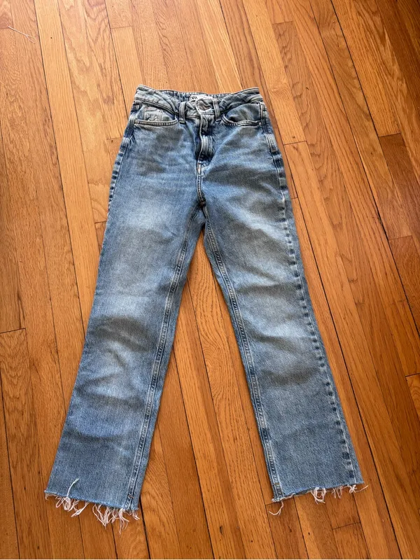 Zara Straight Leg Denim Jeans – Size 0 - Image 5