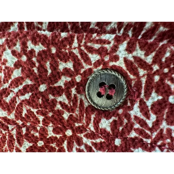 Sky and Sparrow Midi Red White Patterned Button Up Skirt Women's Sz 0 - Image 7