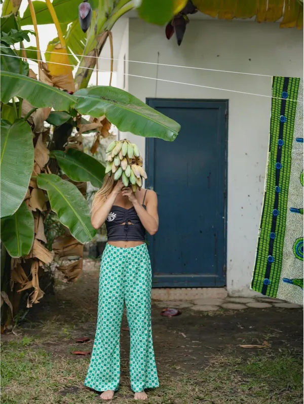 Billabong x Mami Wata Going Coastal Flare Pants NWT Multi Blue Print XL - Image 6