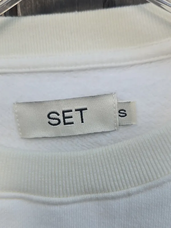 SET Active NYC Heart Graphic Crewneck Sweatshirt White Size S - Image 2