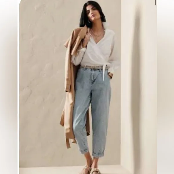 Banana Republic Factory Acid Wash High Rise Balloon Jeans - Image 2