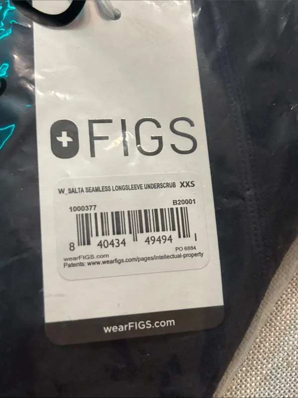 Salta Seamless Long-Sleeve Under scrub Navy Size XXS NWT - Image 5