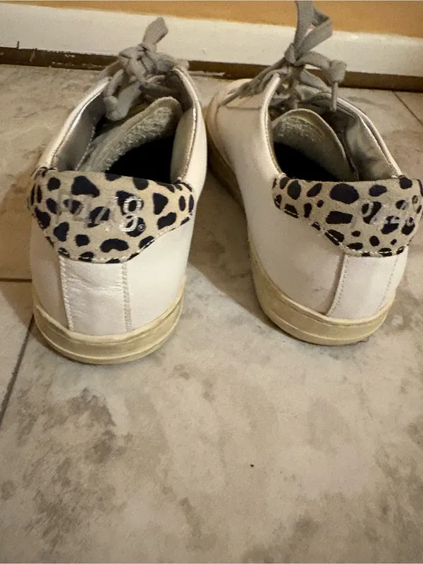 P448 John White Leopard Print Sneakers - Image 4