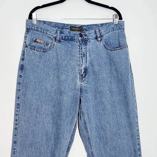 Eddie Bauer High-Rise Cropped Jeans Size 14 High-Rise Mom Jeans - Image 3
