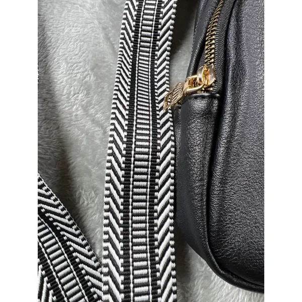 Black Monogram G Mini Backpack Sling Bag Hidden Zipper Compact Travel Pack Chic - Image 3