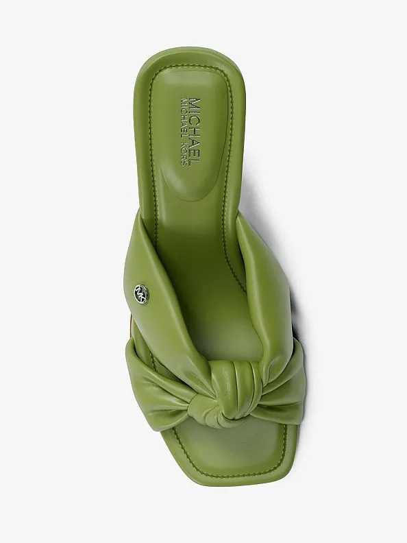 MICHAEL KORS Sandale Elena en cuir in Green Comes w/ Box - Image 2