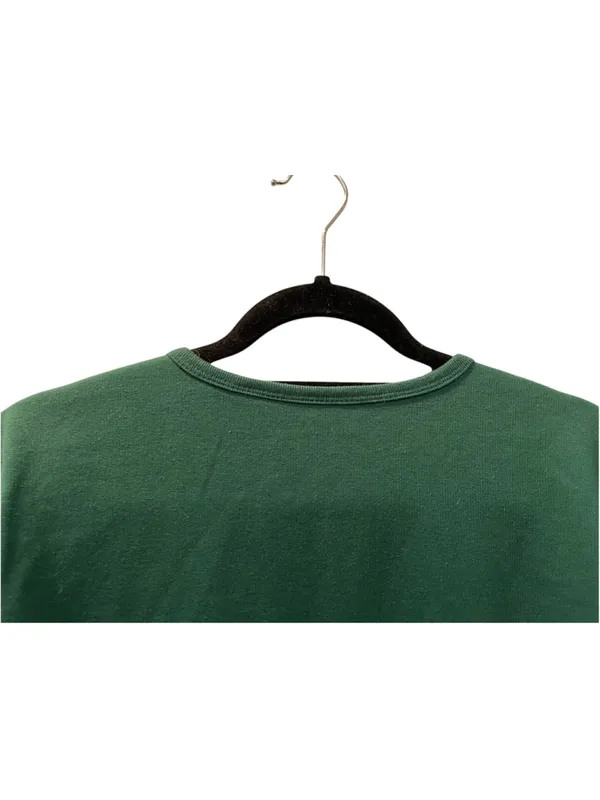 Vintage Bobbie Brooks Christmas Sweatshirt Green Santa Teddy Bear Embroidered M - Image 5