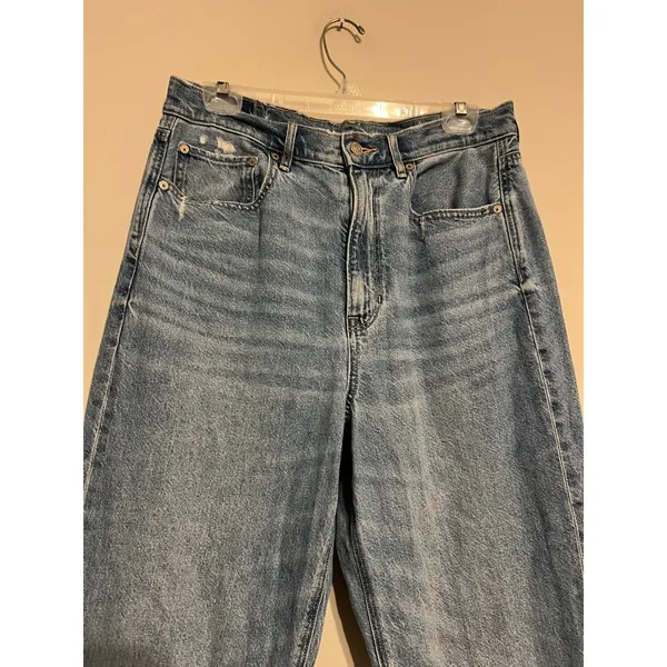 American Eagle Baggy Jean in Light Wash Size 12 90s Grunge Rigid Denim Gorpcore - Image 5