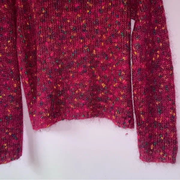 Savannah Size M Pink Mohair Cardigan Button Up Sweater Coastal Grandma - Image 7