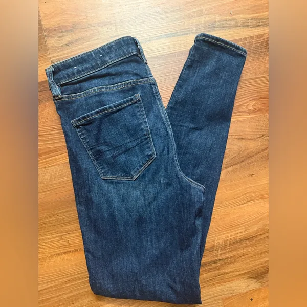 American Eagle Outfitters Dark Blue Skinny Jeggins - Image 6