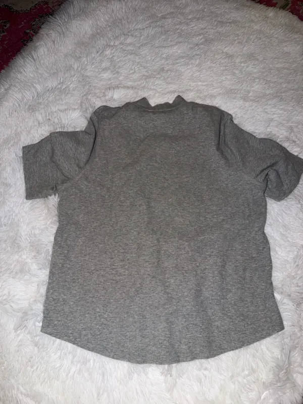 GAP Gray Short-Sleeve Mock Rib T Neck Tee size XXL - Image 3