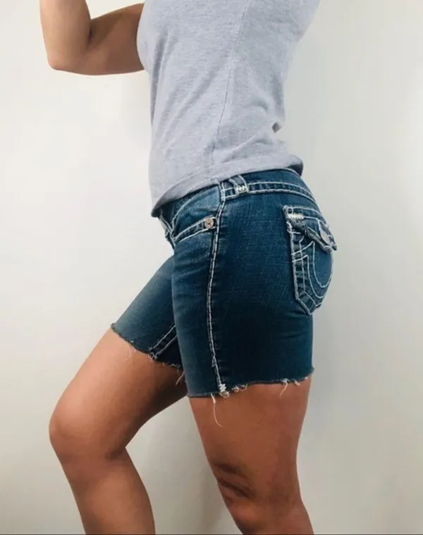 True Religion Billy Super T raw hem Shorts - Image 9