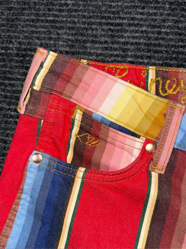 Free People Wrangler x Lainey Wilson Rodeo Ben Stripe Flare Jean 27 x 33 Western - Image 7