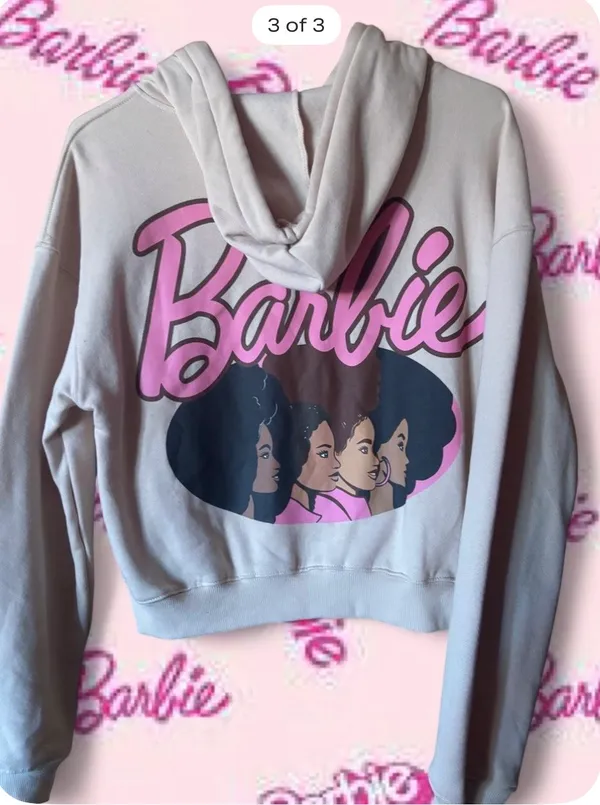 Barbie Sweather: Zip Up: Gray Size L - Image 3