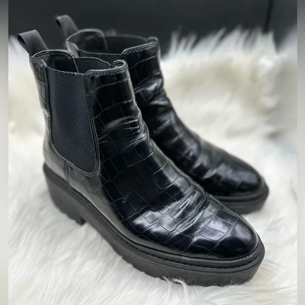 Chunky Black Boots BP Nordstrom Size 8.5 - Image 6